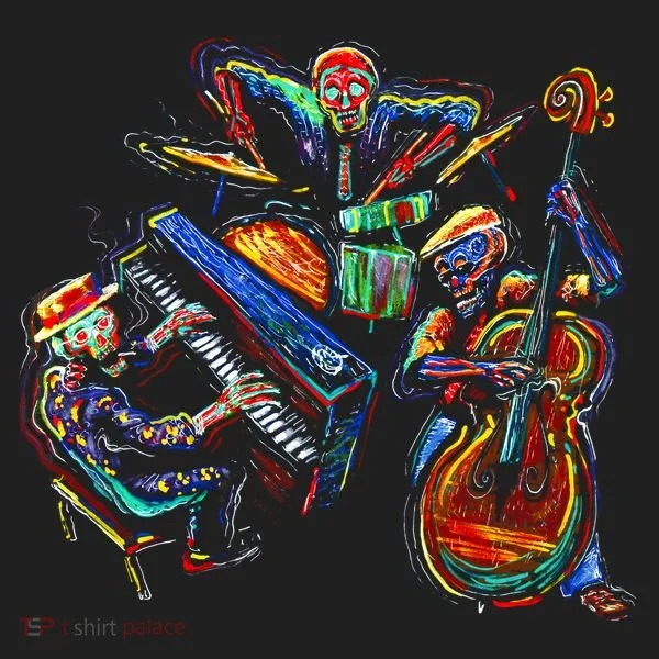 Dancing Skeleton Music Band Women's Sweatshirt