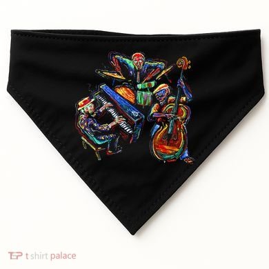 Dancing Skeleton Music Band USA-Made Doggie Bandana