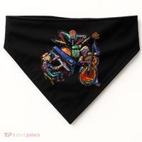 Dancing Skeleton Music Band USA-Made Doggie Bandana thumb 0