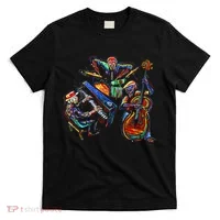 Dancing Skeleton Music Band T-Shirt thumb 0