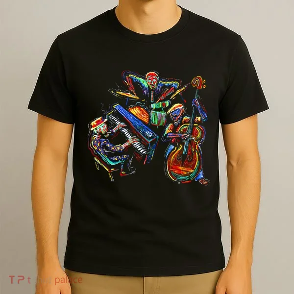 Dancing Skeleton Music Band T-Shirt