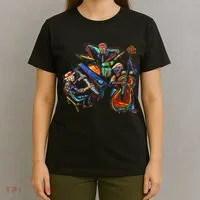 Dancing Skeleton Music Band T-Shirt thumb 4