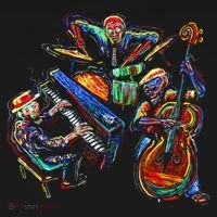 Dancing Skeleton Music Band Bucket Hat thumb 4