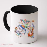 Dancing Skeleton Music Band Coffee Mug thumb 0