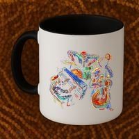 Dancing Skeleton Music Band Coffee Mug thumb 2