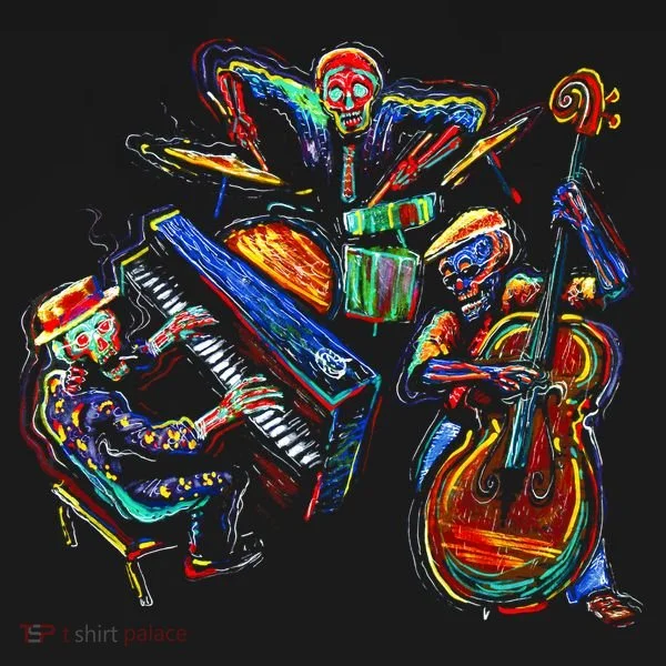 Dancing Skeleton Music Band Women's Hoodie