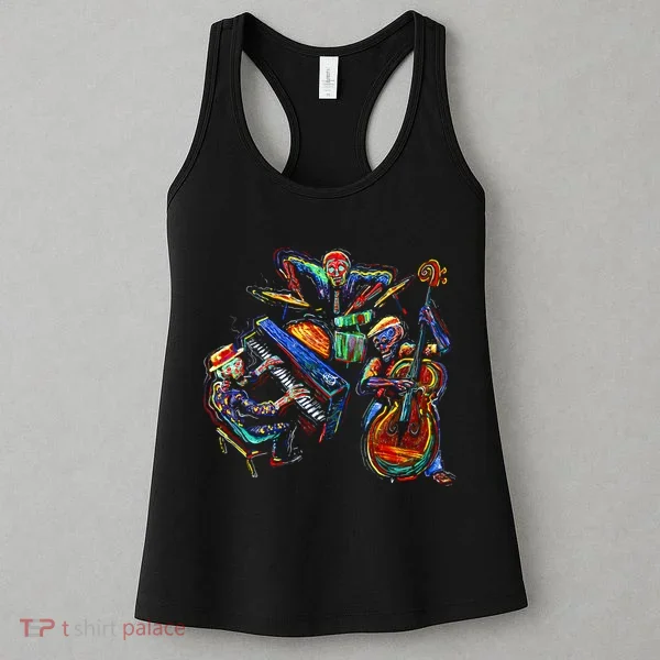 Dancing Skeleton Music Band Women's Tank Top