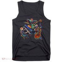 Dancing Skeleton Music Band Tank Top thumb 0