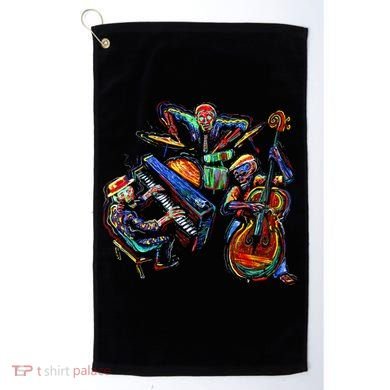 Dancing Skeleton Music Band Golf Towel