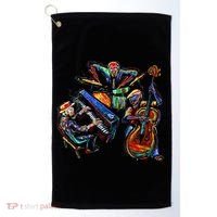 Dancing Skeleton Music Band Golf Towel thumb 0