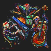 Dancing Skeleton Music Band Golf Towel thumb 3
