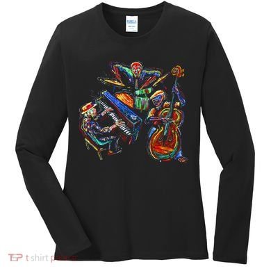Dancing Skeleton Music Band Women's Long Sleeve Shirt