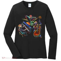 Dancing Skeleton Music Band Women's Long Sleeve Shirt thumb 0