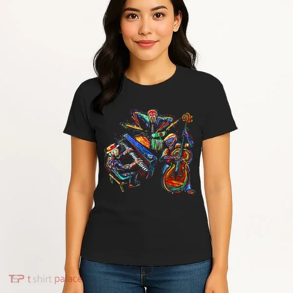 Dancing Skeleton Music Band Women's T-Shirt