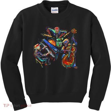 Dancing Skeleton Music Band Kids Sweatshirt