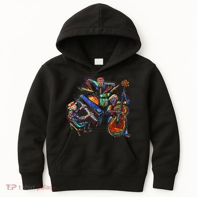 Dancing Skeleton Music Band Kids Hoodie