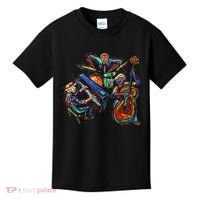 Dancing Skeleton Music Band Kids T-Shirt thumb 0