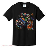 Dancing Skeleton Music Band Kids T-Shirt thumb 0
