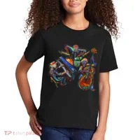 Dancing Skeleton Music Band Kids T-Shirt thumb 2