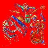 Dancing Skeleton Music Band Santa Hat thumb 1