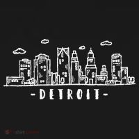 Detroit Skyline Michigan Vintage T-Shirt thumb 7