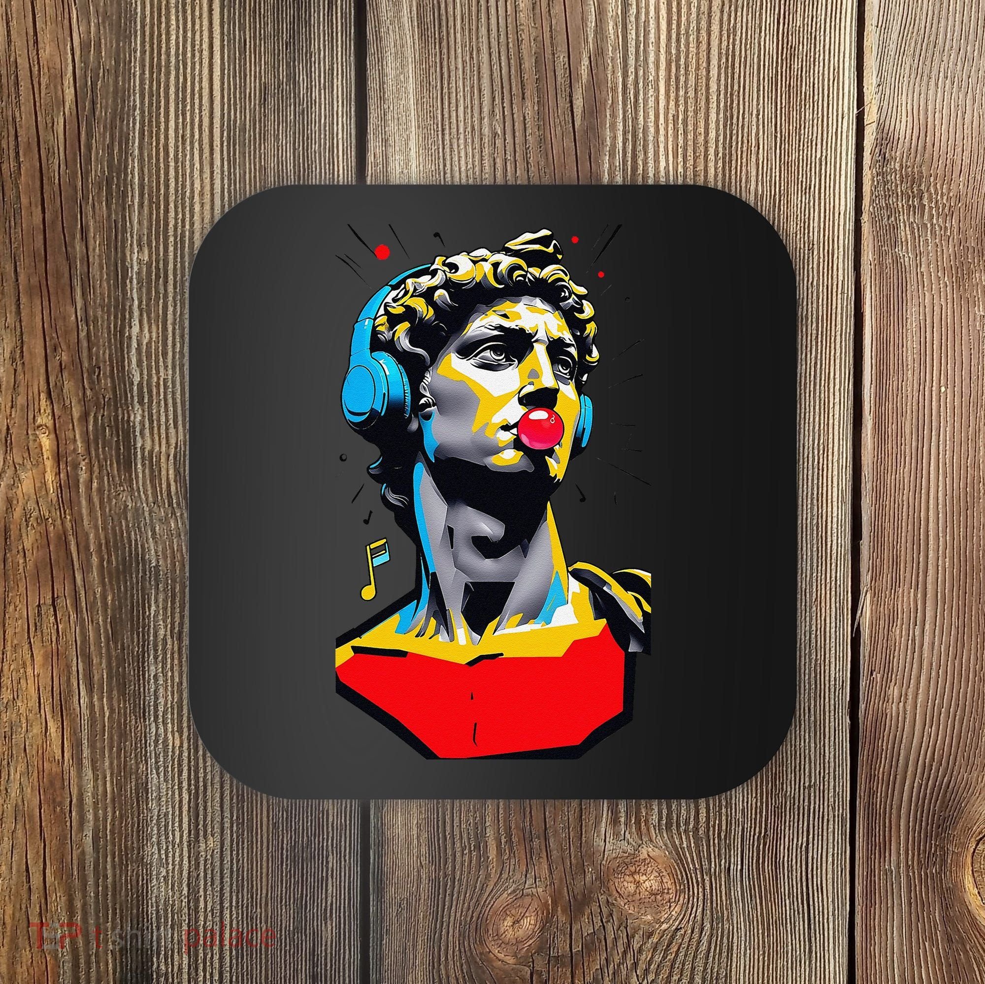David Statue Michelangelo Motivational Renaissance Art Coaster