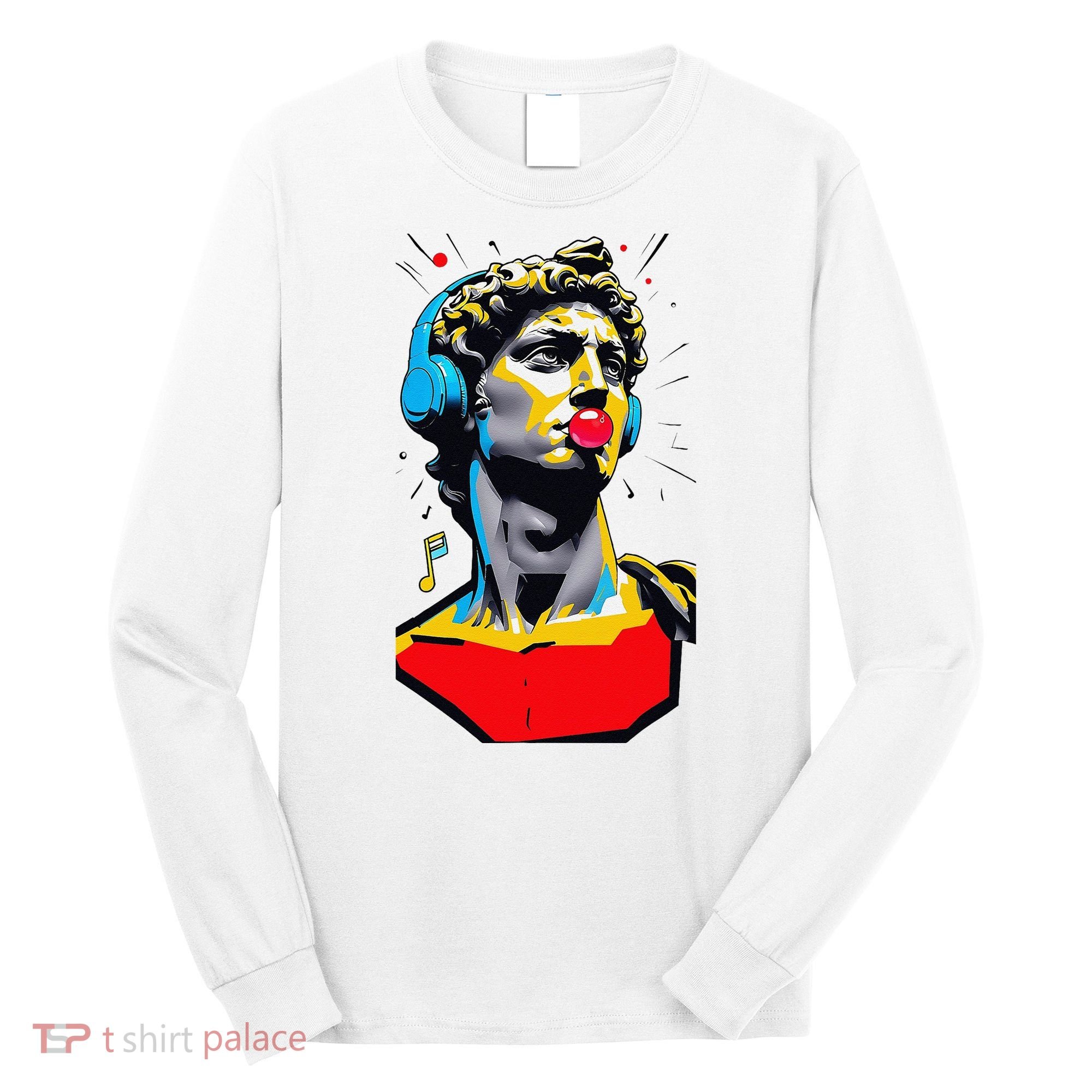 David Statue Michelangelo Motivational Renaissance Art Long Sleeve Shirt