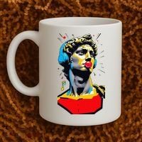 David Statue Michelangelo Motivational Renaissance Art Coffee Mug thumb 2