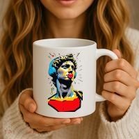 David Statue Michelangelo Motivational Renaissance Art Coffee Mug thumb 3