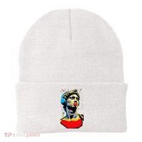David Statue Michelangelo Motivational Renaissance Art Beanie thumb 0