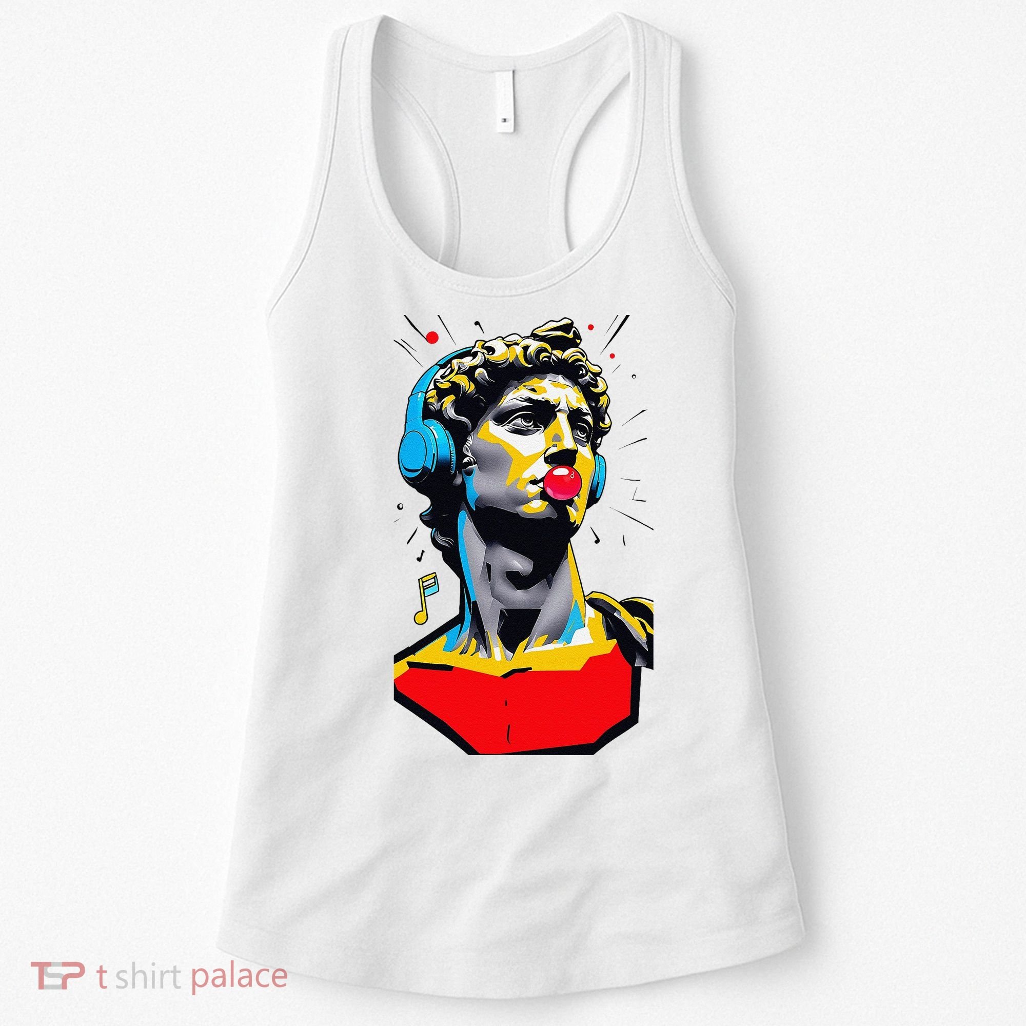 David Statue Michelangelo Motivational Renaissance Art Women's Tank Top