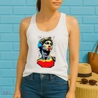 David Statue Michelangelo Motivational Renaissance Art Women's Tank Top thumb 2
