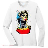 David Statue Michelangelo Motivational Renaissance Art Women's Long Sleeve Shirt thumb 0
