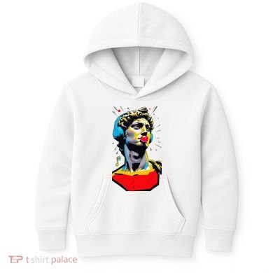 David Statue Michelangelo Motivational Renaissance Art Kids Hoodie