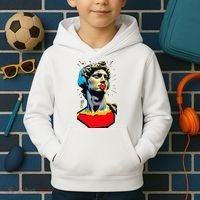 David Statue Michelangelo Motivational Renaissance Art Kids Hoodie thumb 2