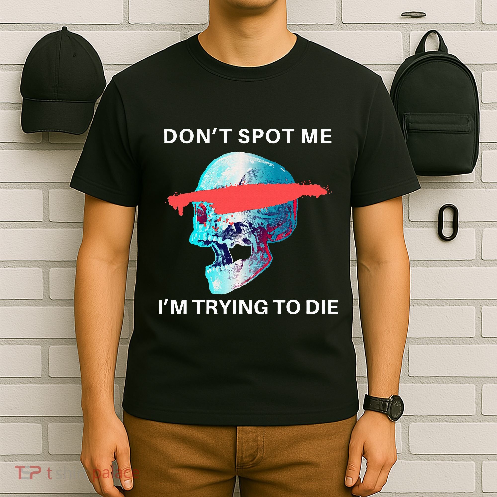 DonT Spot Me IM Trying To Die Gym Skull Pump Cover T-Shirt