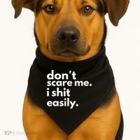 DonT Scare Me I Shit Easily USA-Made Doggie Bandana thumb 1