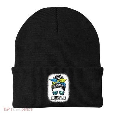Down Syndrome Mom Life Messy Bun Down Syndrome Awareness Beanie