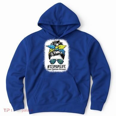 Down Syndrome Mom Life Messy Bun Down Syndrome Awareness Hoodie