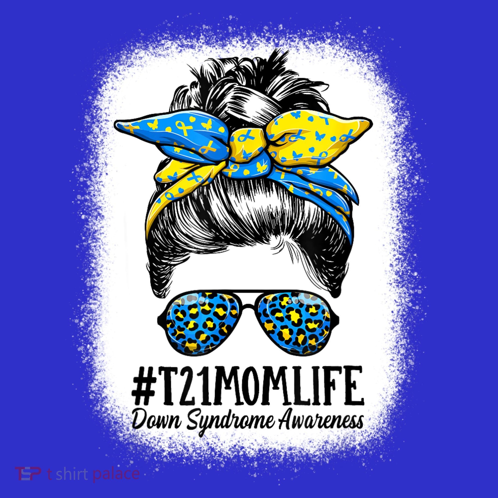 Down Syndrome Mom Life Messy Bun Down Syndrome Awareness Women's Tank Top