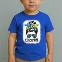 Down Syndrome Mom Life Messy Bun Down Syndrome Awareness Toddler T-Shirt thumb 2