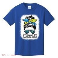 Down Syndrome Mom Life Messy Bun Down Syndrome Awareness Kids T-Shirt thumb 0