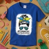 Down Syndrome Mom Life Messy Bun Down Syndrome Awareness Kids T-Shirt thumb 3