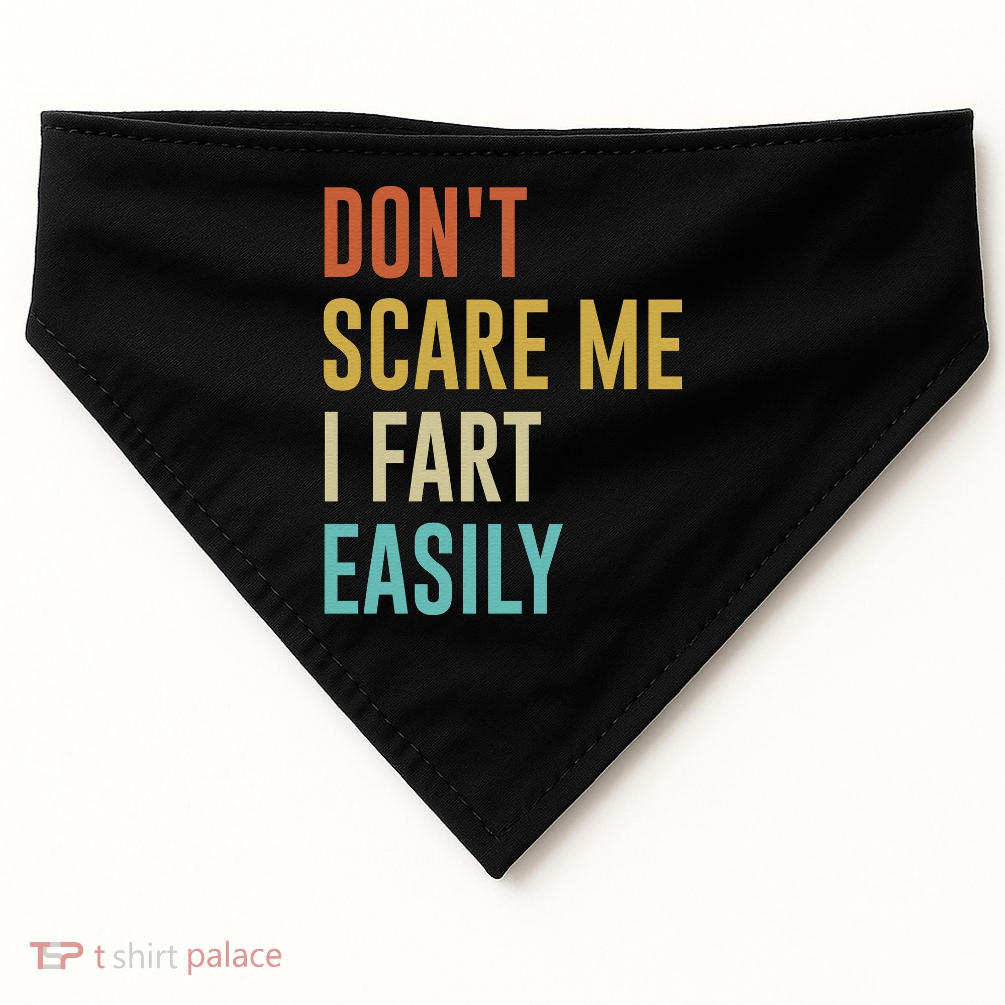 Dont Scare Me I Fart Easily Retro Funny Flatulence For Dads USA-Made Doggie Bandana