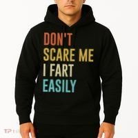 Dont Scare Me I Fart Easily Retro Funny Flatulence For Dads Hoodie thumb 2