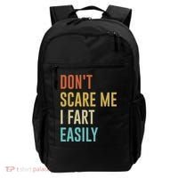 Dont Scare Me I Fart Easily Retro Funny Flatulence For Dads Backpack thumb 0