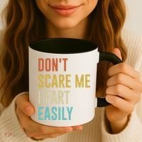 Dont Scare Me I Fart Easily Retro Funny Flatulence For Dads Coffee Mug thumb 3