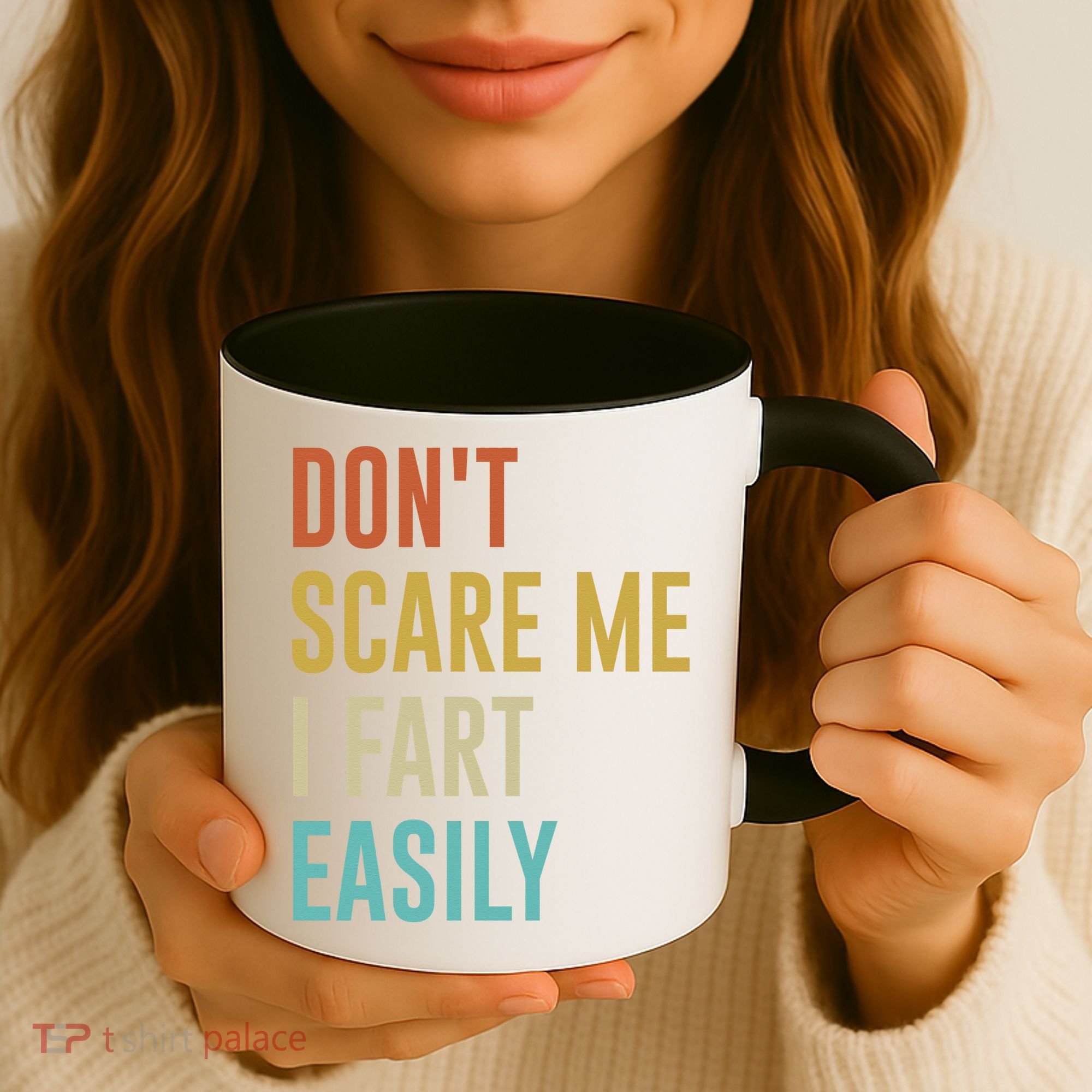 Dont Scare Me I Fart Easily Retro Funny Flatulence For Dads Coffee Mug