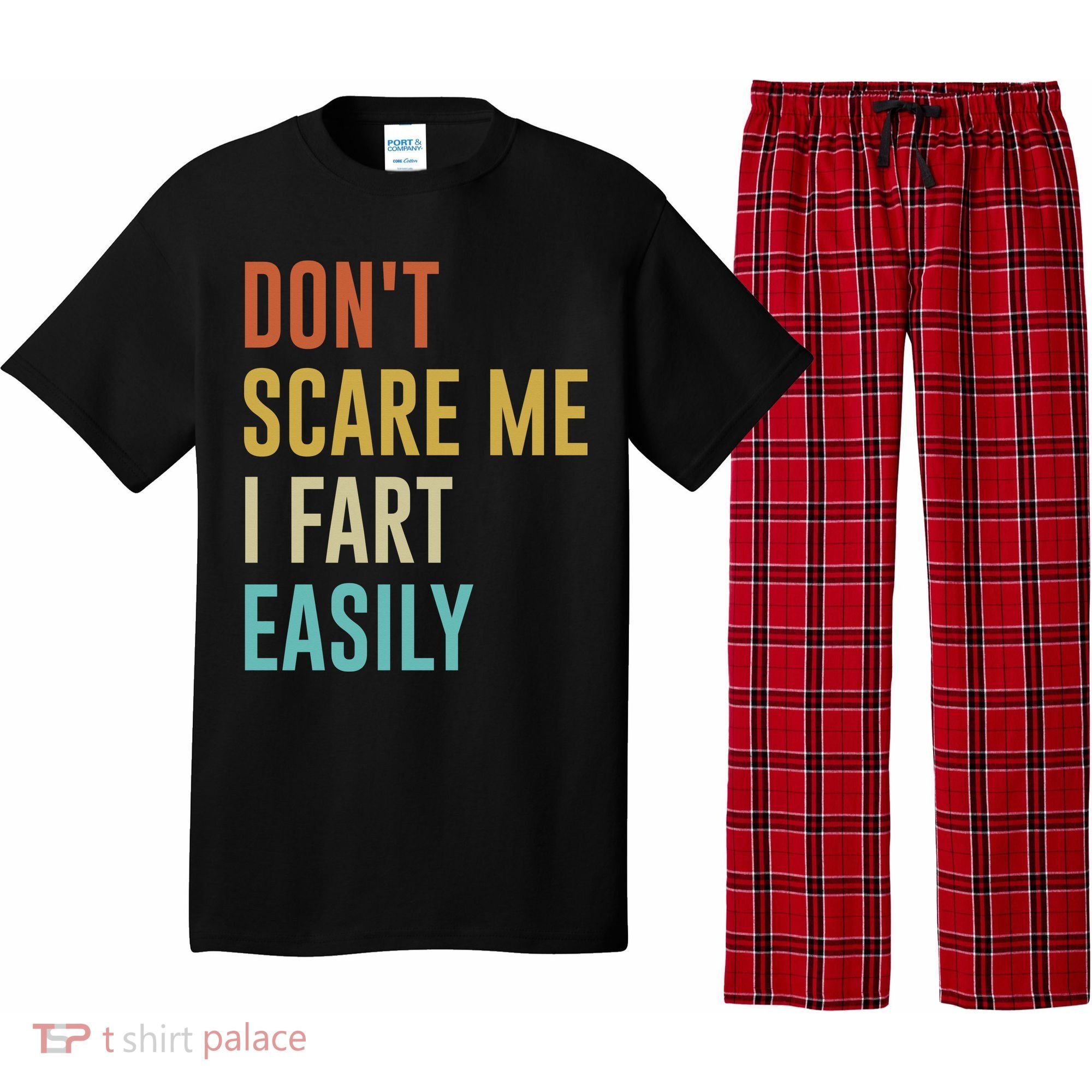 Dont Scare Me I Fart Easily Retro Funny Flatulence For Dads Pajama Set