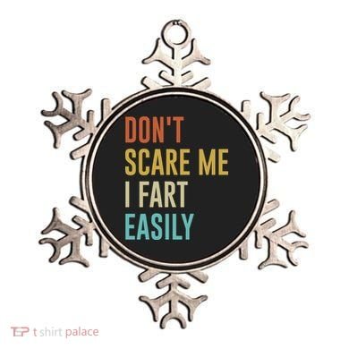 Dont Scare Me I Fart Easily Retro Funny Flatulence For Dads Ornament